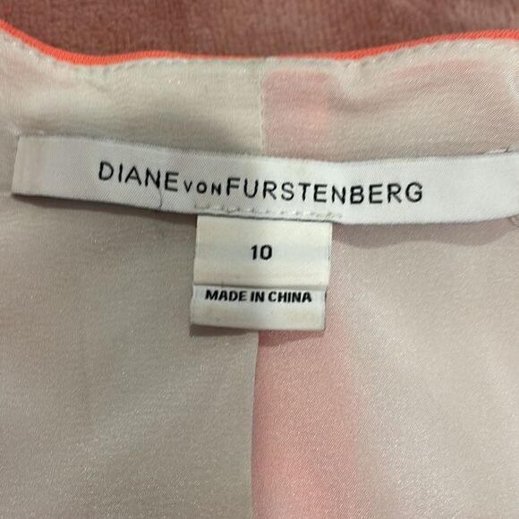 Diane Von Furstenberg bright coral Feriha Cady Jacket/Blazer size 10 - Picture 9 of 11